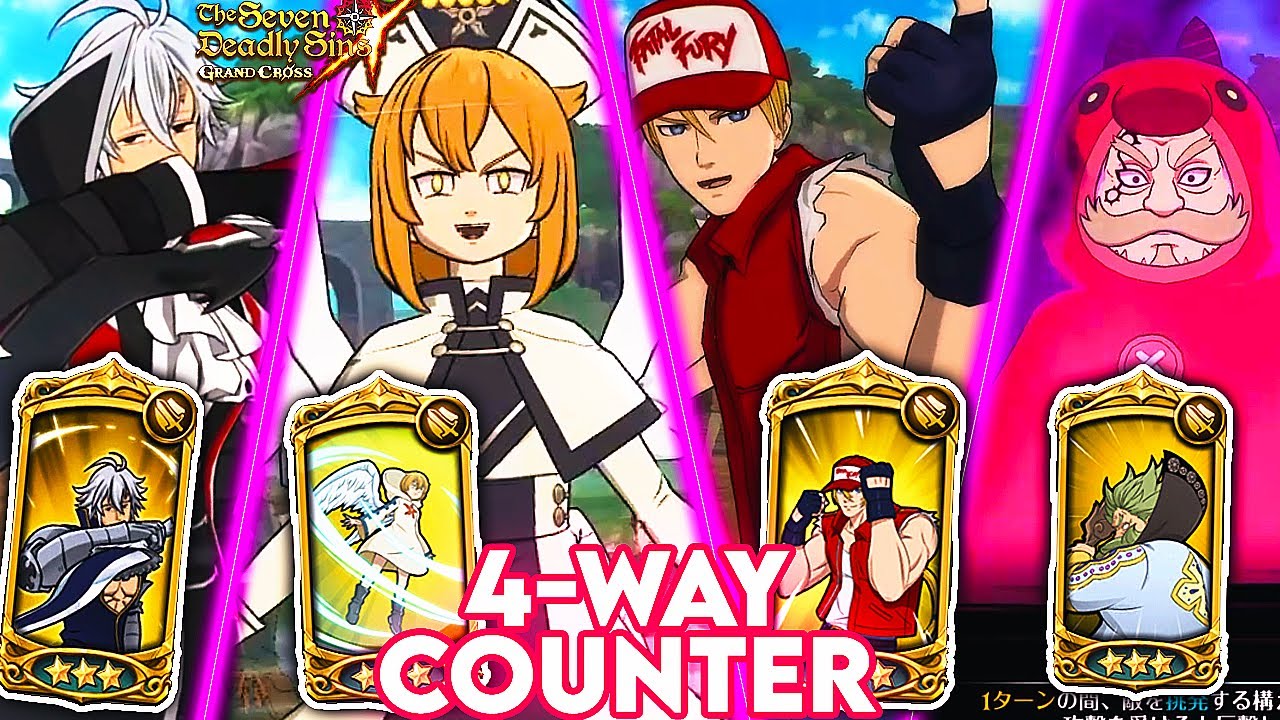 FULL COUNTER TEAM!! THE FIRST 4-WAY COUNTER TEAM OF ONLY GOOD UNITS | Seven Deadly Sins: Grand Cross