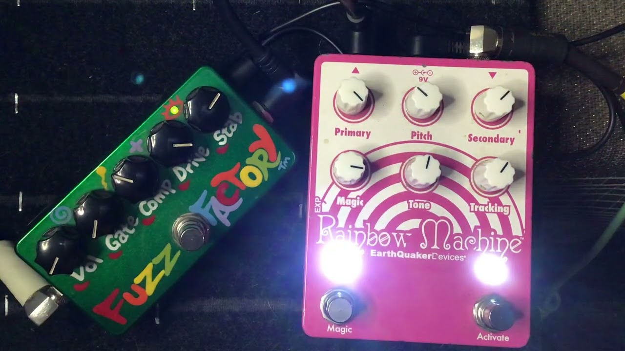A YOUTUBE FIRST!? @EarthQuakerDevices @jhspedals(cuz) RAINBOW MACHINE INTO A FUZZ FACTORY!?