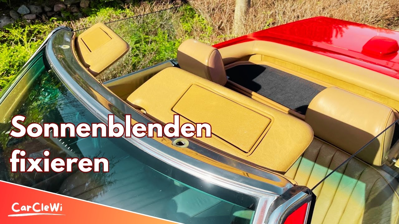 Mercedes SL R107: Sonnenblenden fixieren/Halterung tauschen