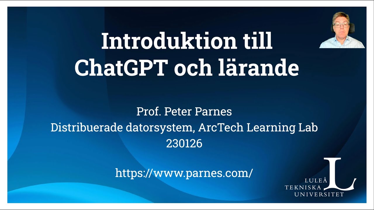 Introduktion till ChatGPT och lärande - 230126
