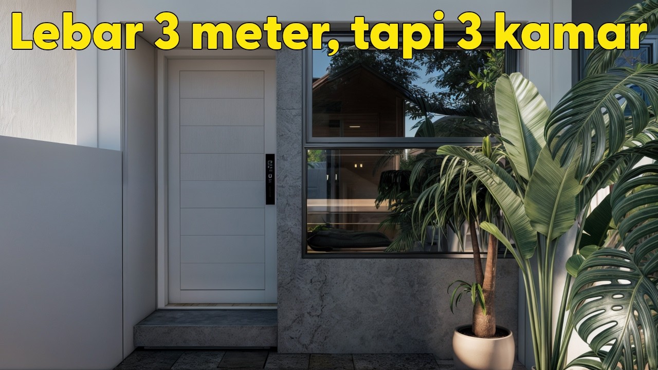 Rumah Ini Super Mungil, Lebar 3 Meter Tapi Muat 3 Kamar