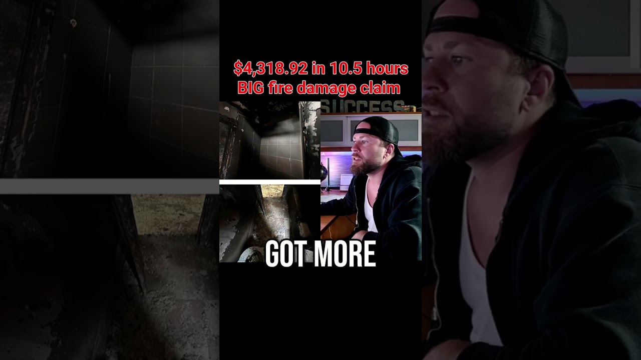 Fire Damage Claim: $4,318.92 Profit in 10.5 Hours #shorts