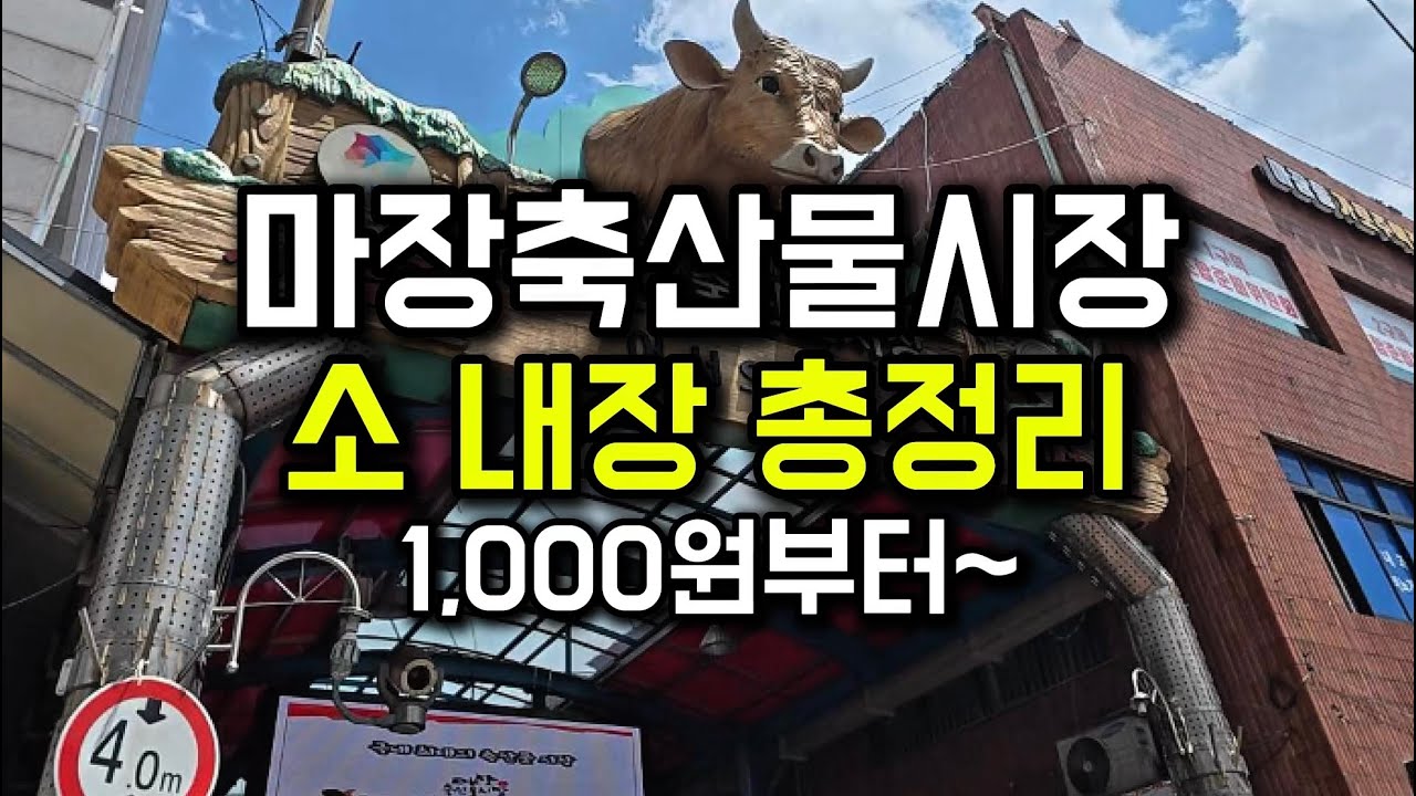 마장축산물 시장 소 내장,한우구이 가격 정리
