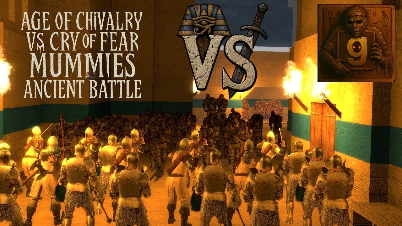Древний ужас, крик страха, мумии против средневековых армий, Snpc Battle Garry's Mod