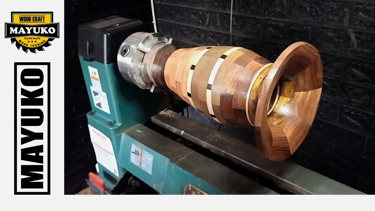 SEGMENTED WOODTURNING VASE, wood turning