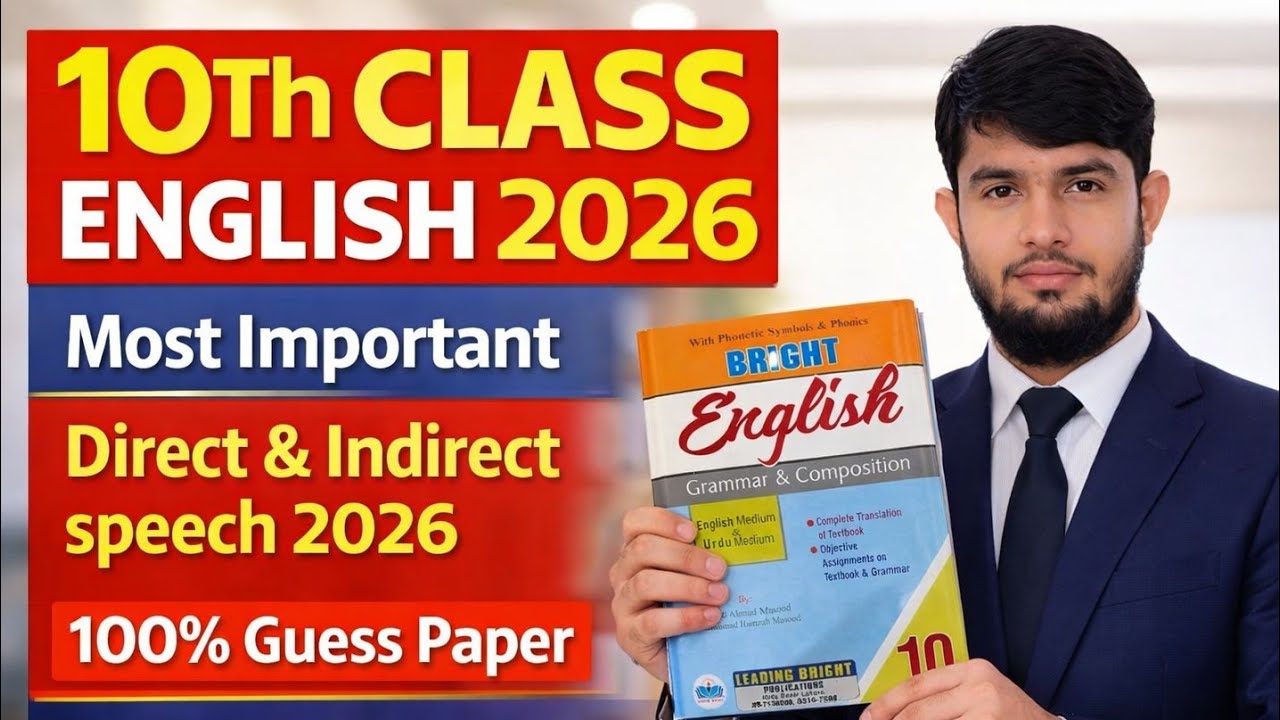 10th Class English Important Direct & Indirect 2026 | 10th Class English Direct & Indirect speech 