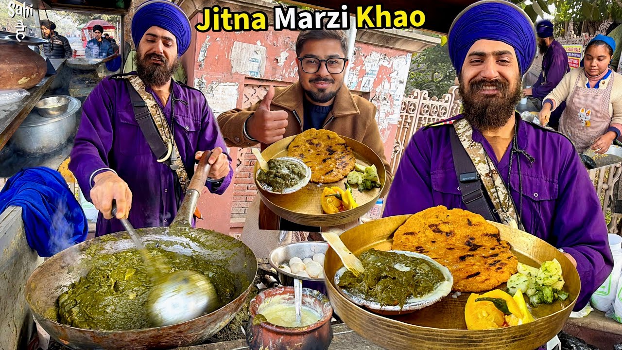 Rs 99 मे Unlimited 😍 Sardarji ki Gold Plated Punjabi Thali | Street Food India