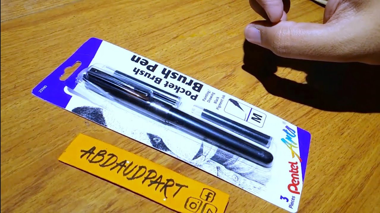 Pentel Pocket Brush Pen lettering | Unboxing and First Impressions | Daudpota Art