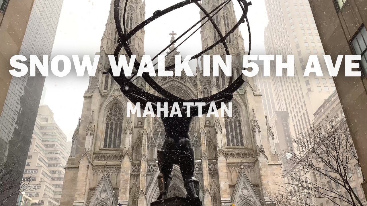 [4K]🇺🇸 New York City  Snow Walking in 5th Ave, Midtown Manhattan/Feb.7 2021