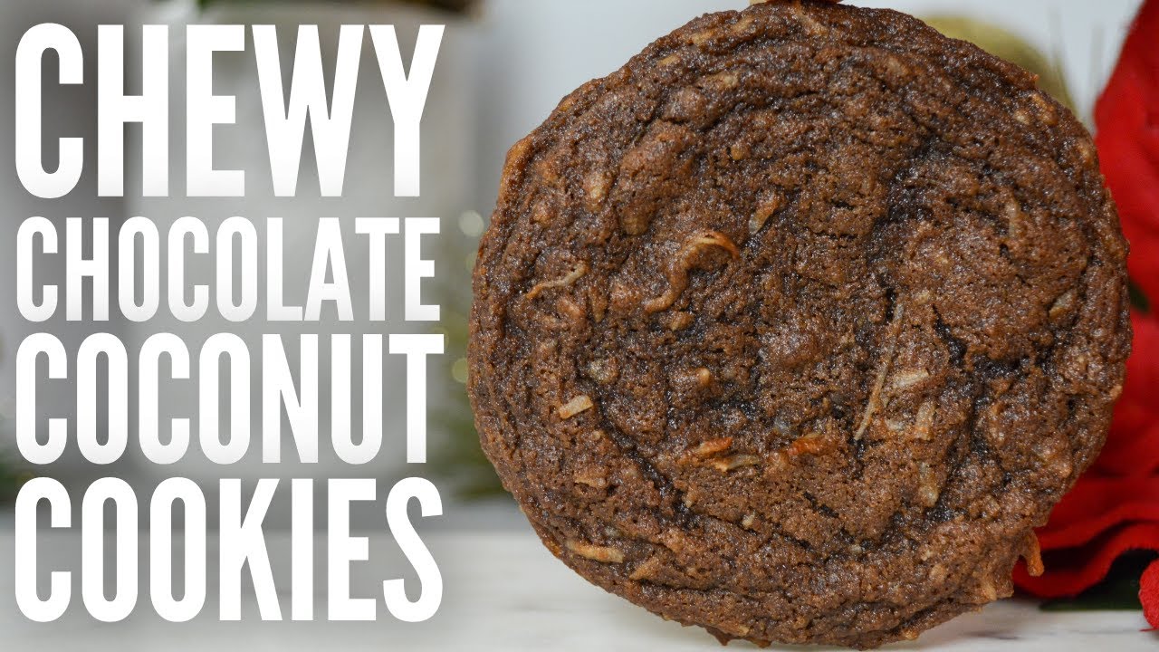 Chocolate coconut cookies recipe | 12 days of EASY Christmas cookies (Day 2)