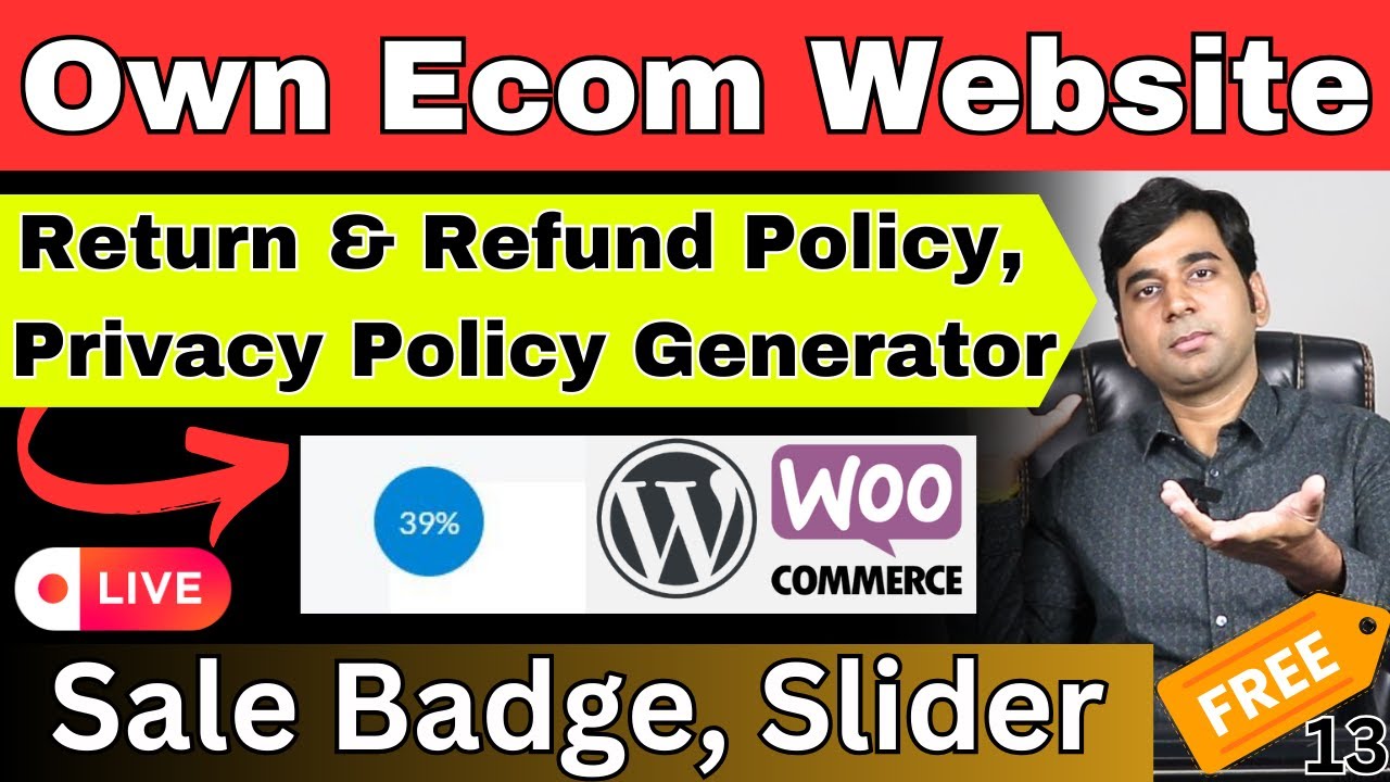 Build Own Ecommerce Website - Return & Refund Policy Generator, Sale Badge, Slider | Online Business