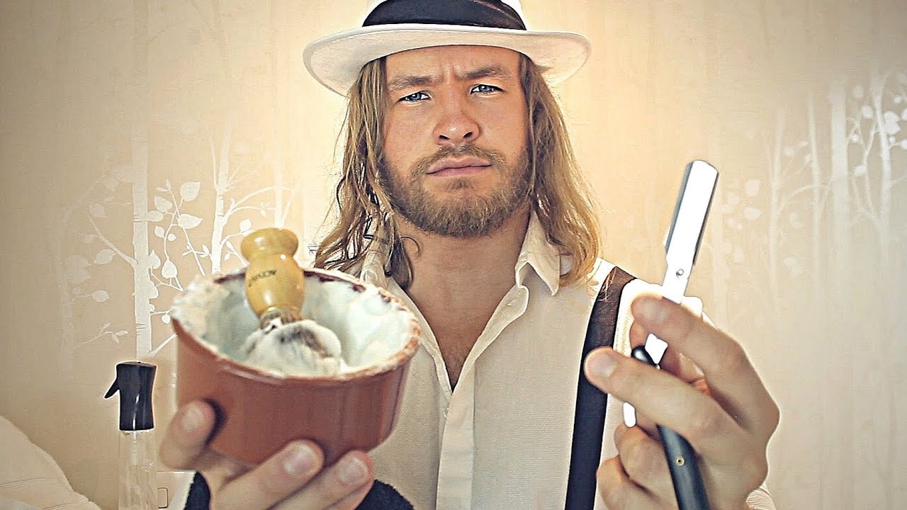 Грубое английское бритье в парикмахерской 💈 ASMR
