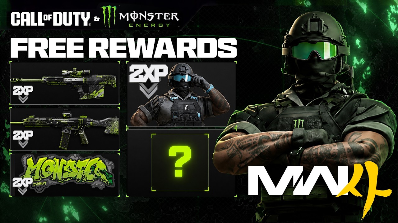 КАК ПОЛУЧИТЬ ВСЕ НОВЫЕ НАГРАДЫ Monster Energy В MW4! (Операторы, чертежи, двойной опыт и МНОГОЕ Д...
