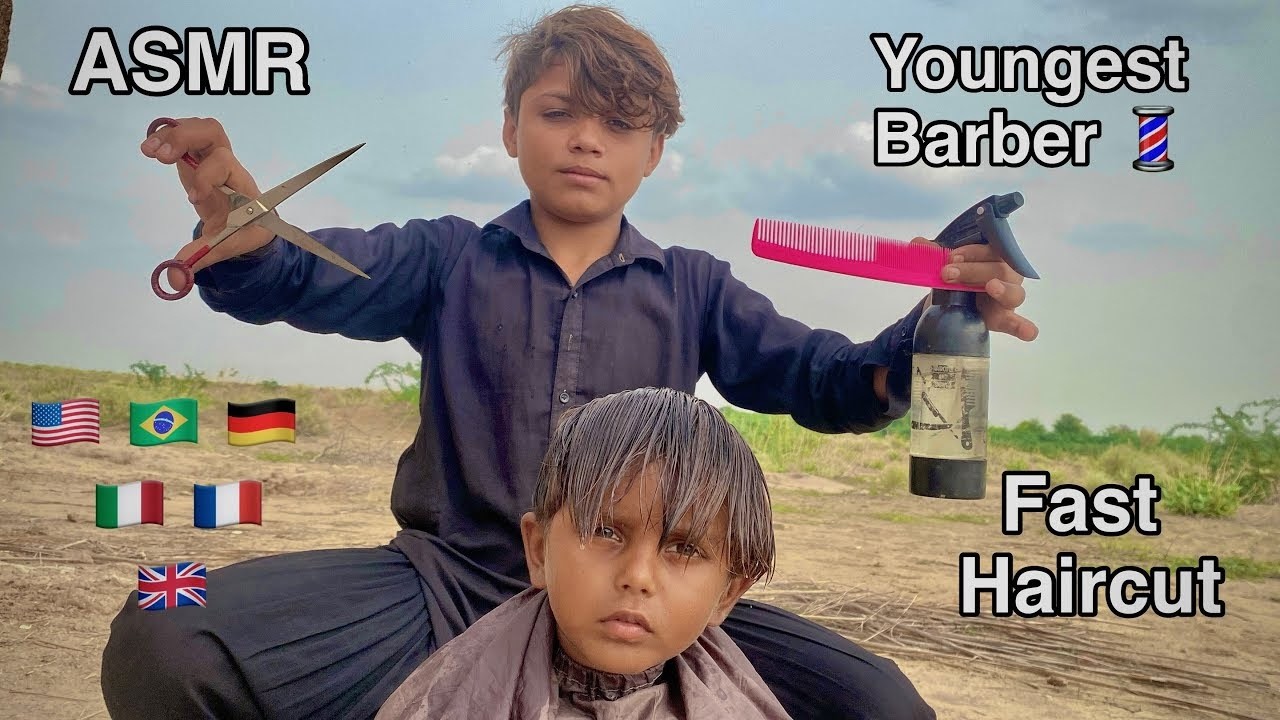 ASMR youngest Barber 💈 In the world 🗺️