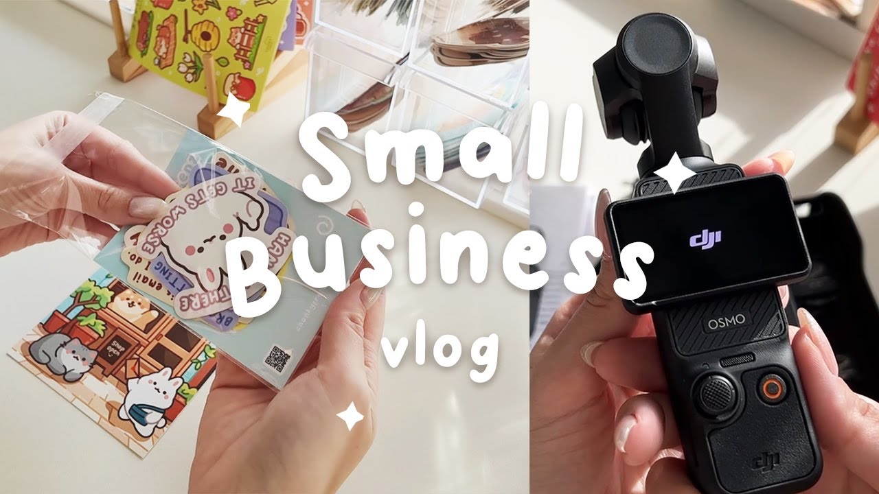 small business vlog ☁️ packing orders, new vlogging camera, dji osmo pocket 3 test footage