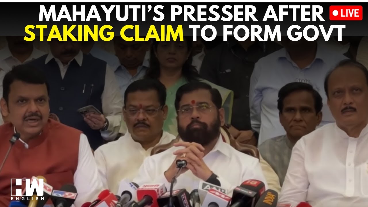 #Live: Mahayuti's Press Conference After Staking Claim To Form Govt