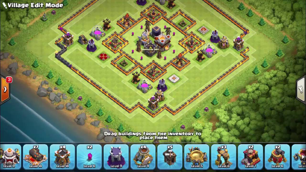 NEW TH11 HYBRID BASE 2016 WITH 2 BOMB TOWER October Update 2016 || Clash Of Clans