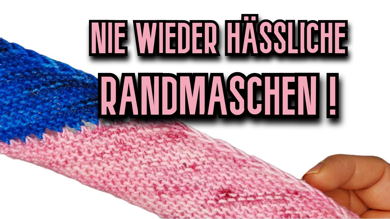 Schöne Randmaschen bei kraus rechts ganz einfach zu stricken! Sauberer Abschluss für Tücher ♥