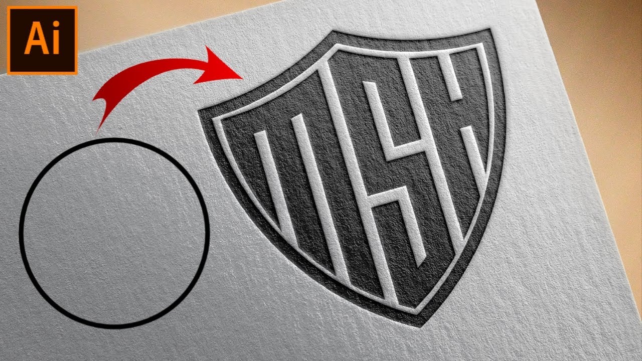 Illustrator Tutorial: Design your Mockup logo in illustrator | Text MSH logo design in illustrator