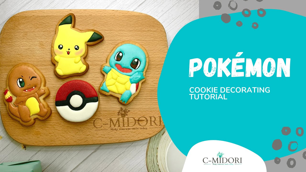 Cookie Decorating Tutorial (Royal Icing Sugar Cookie) - POKEMON