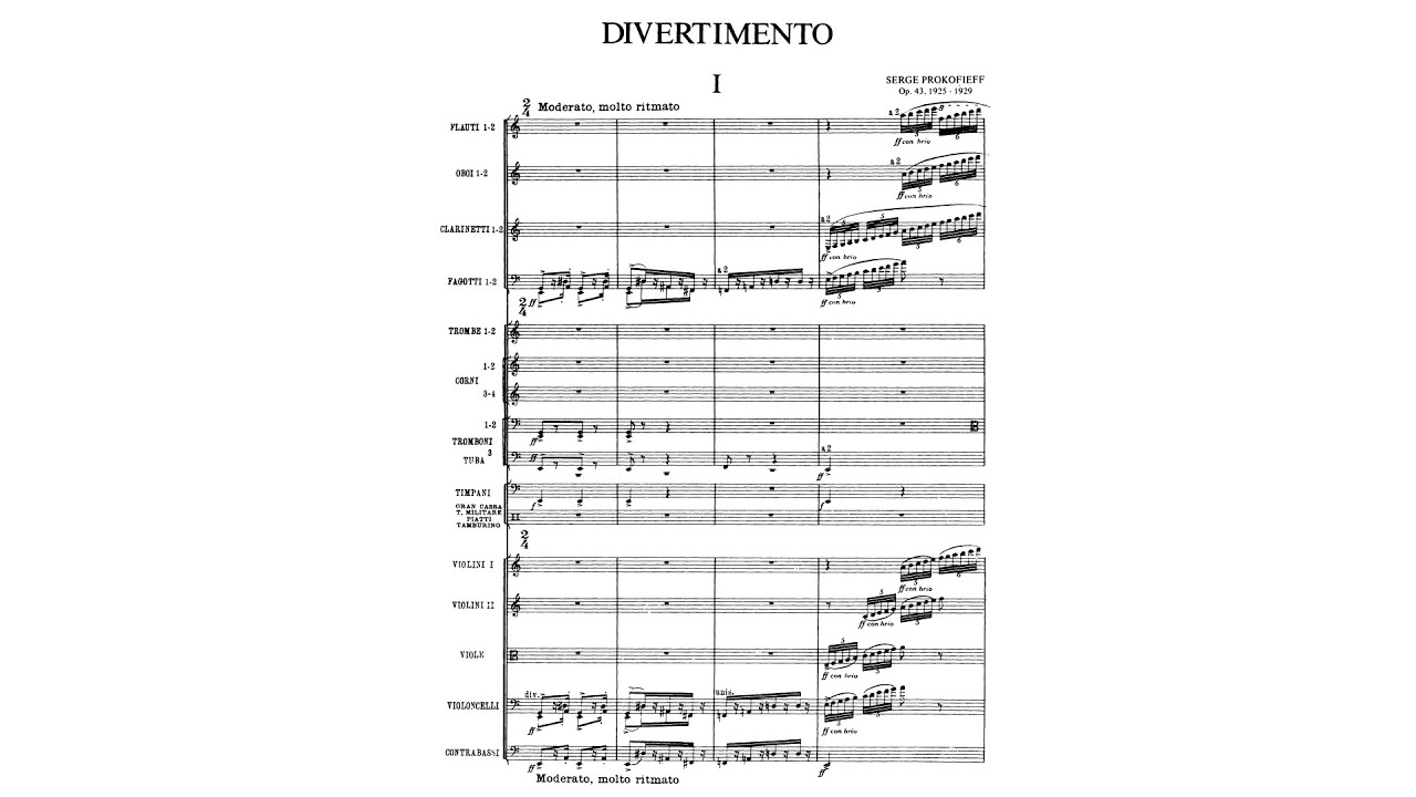 Prokofiev: Divertissement, Op. 43 (with Score)