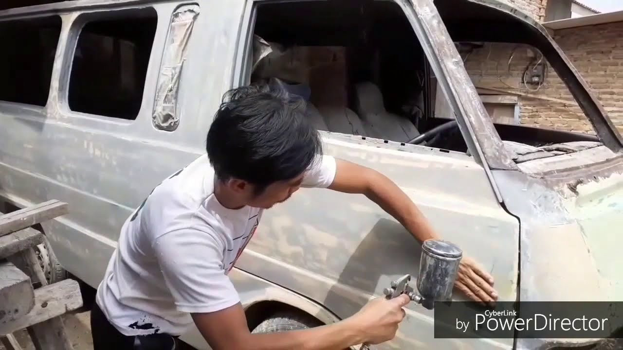 Reparasi HIACE JADUL part2.HIACE LAMA , HIACE SOLAR, MINIBUS HIACE (dmpul, amplas, poxi & cat dasar