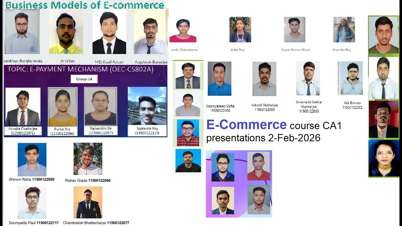 E-commerce and  ERP course presentations by students on 2nd-Feb 2026.