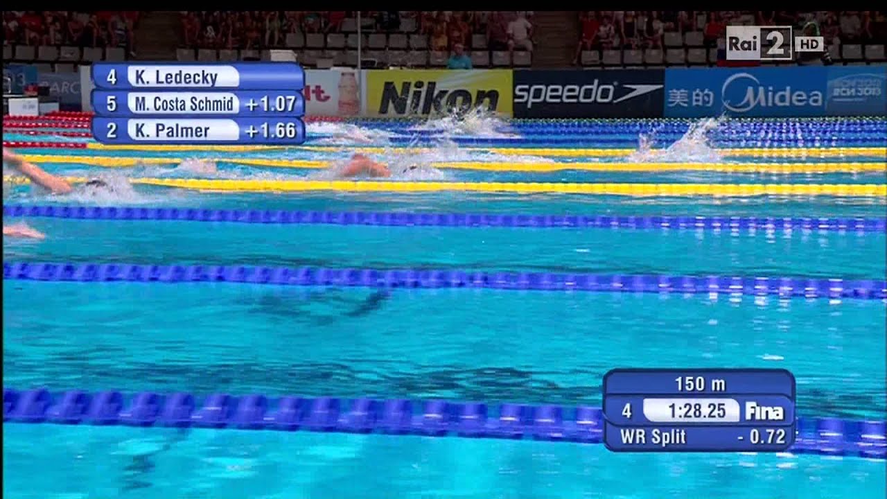 Barcellona 2013 Finale donne 400m stile libero Katie Ledecky (ita)