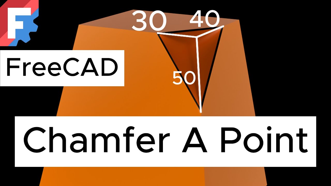 Как снять фаску с точки в FreeCAD.