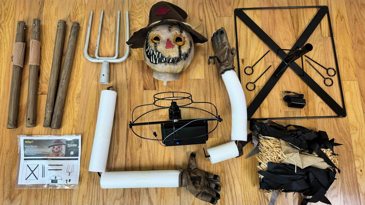 Распаковка и демоверсия аниматроника Mack Straw 2024 Spirit Halloween