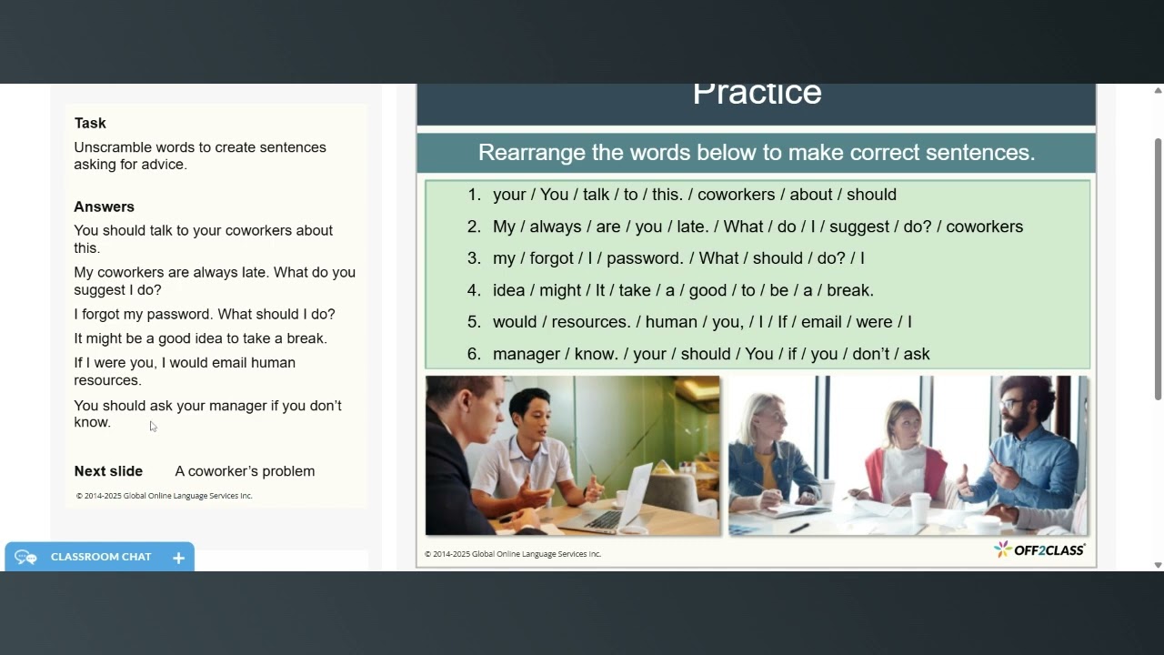 Business English Lesson B1 | Giving & Asking for Advice at Work (Imperatives + Polite Phrases)