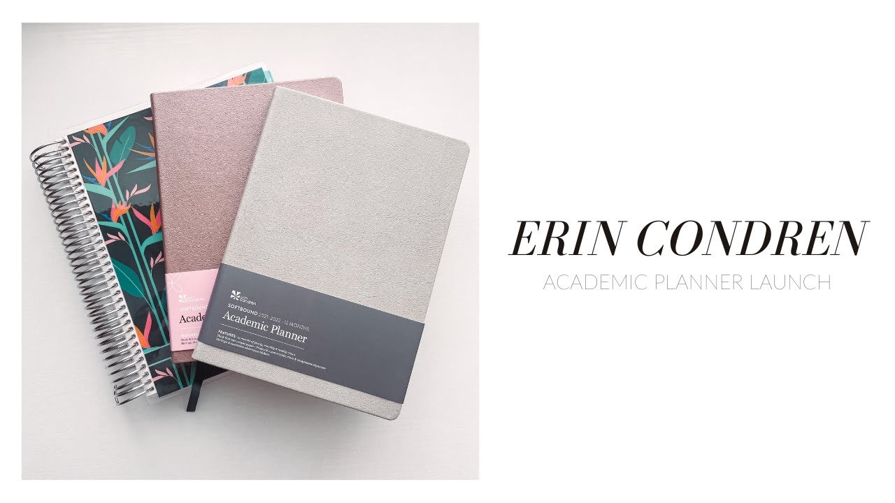 Erin Condren Academic Planner Launch | 2021-22 Coiled, Softbound & Focused Academic Planner