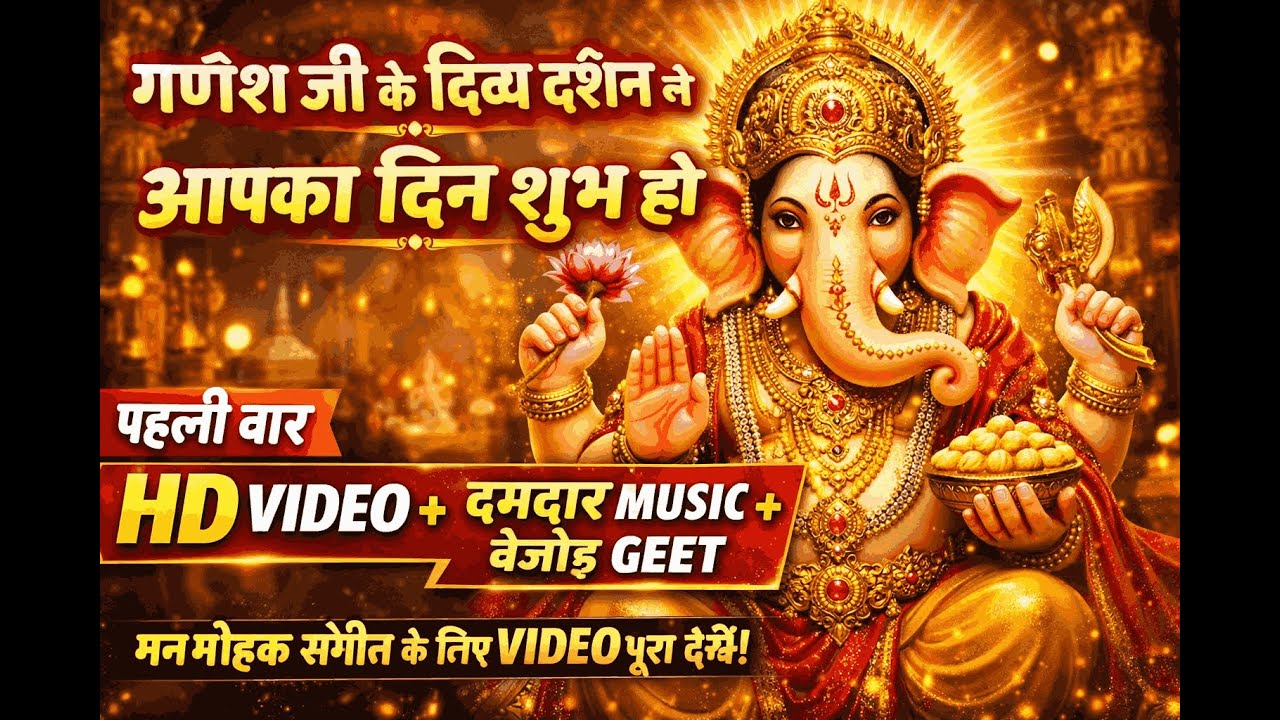 गणेश जी के दिव्य दर्शन से आपका दिन शुभ हो | श्री गणेश वैदिक मंत्र 