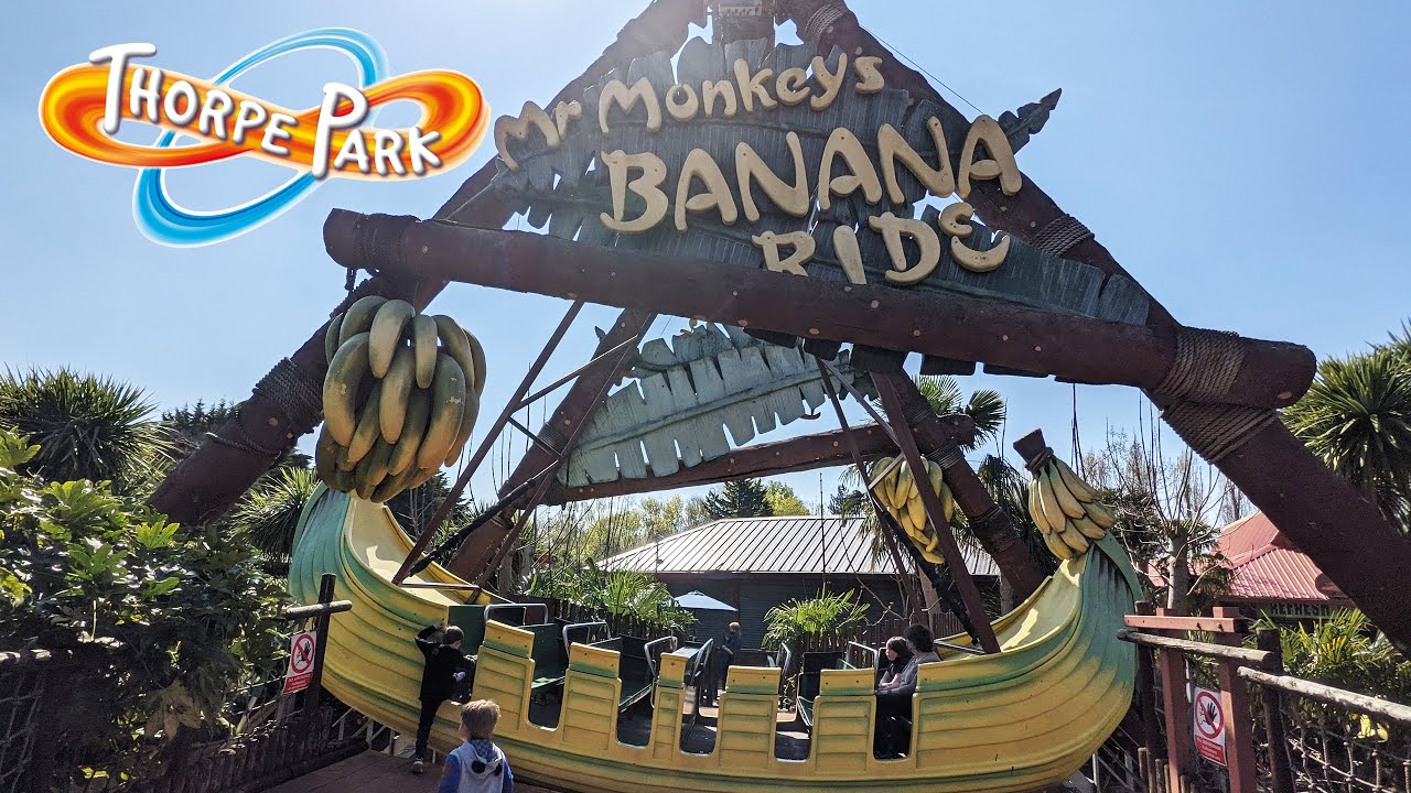 Mr Monkey's Banana Ride at Thorpe Park - June 2021 [4K]