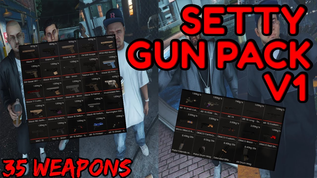 Settys Weapon pack V1 | 35 Weapons | Gun Pack for FiveM Servers