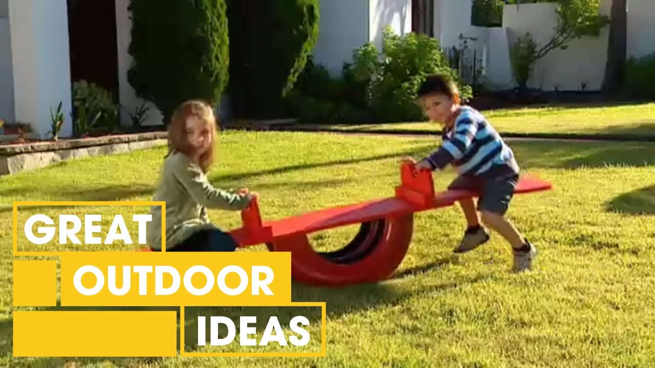 How To Make A Kid's Tyre See-Saw | Outdoor | Great Home Ideas
