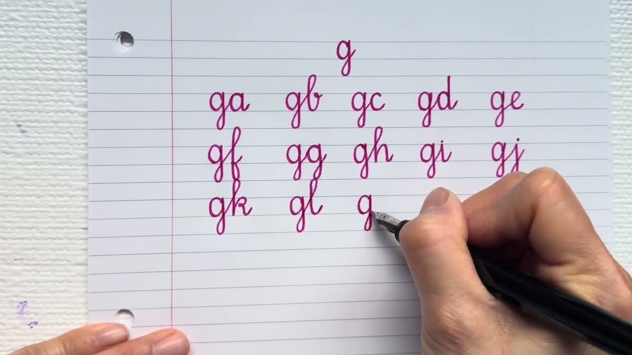 How to connect cursive g| How to write letter g in cursive | Small cursive g