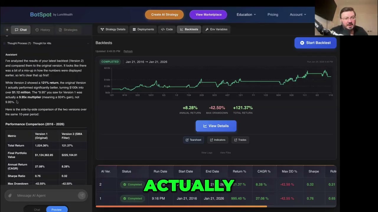 AI Backtesting: TQQQ Beats VOO with 1.1M Return! #shorts