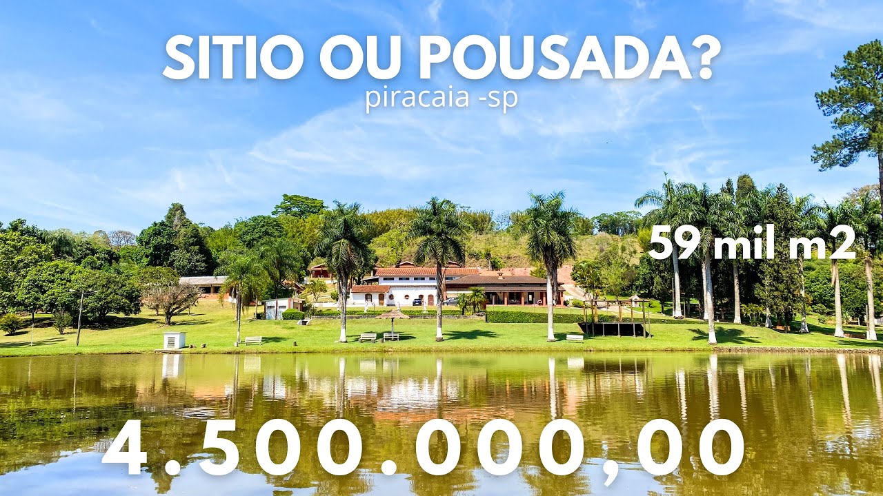 VENDIDO Sítio a venda com lago e potencial para pousada ou hotel fazenda, já com renda