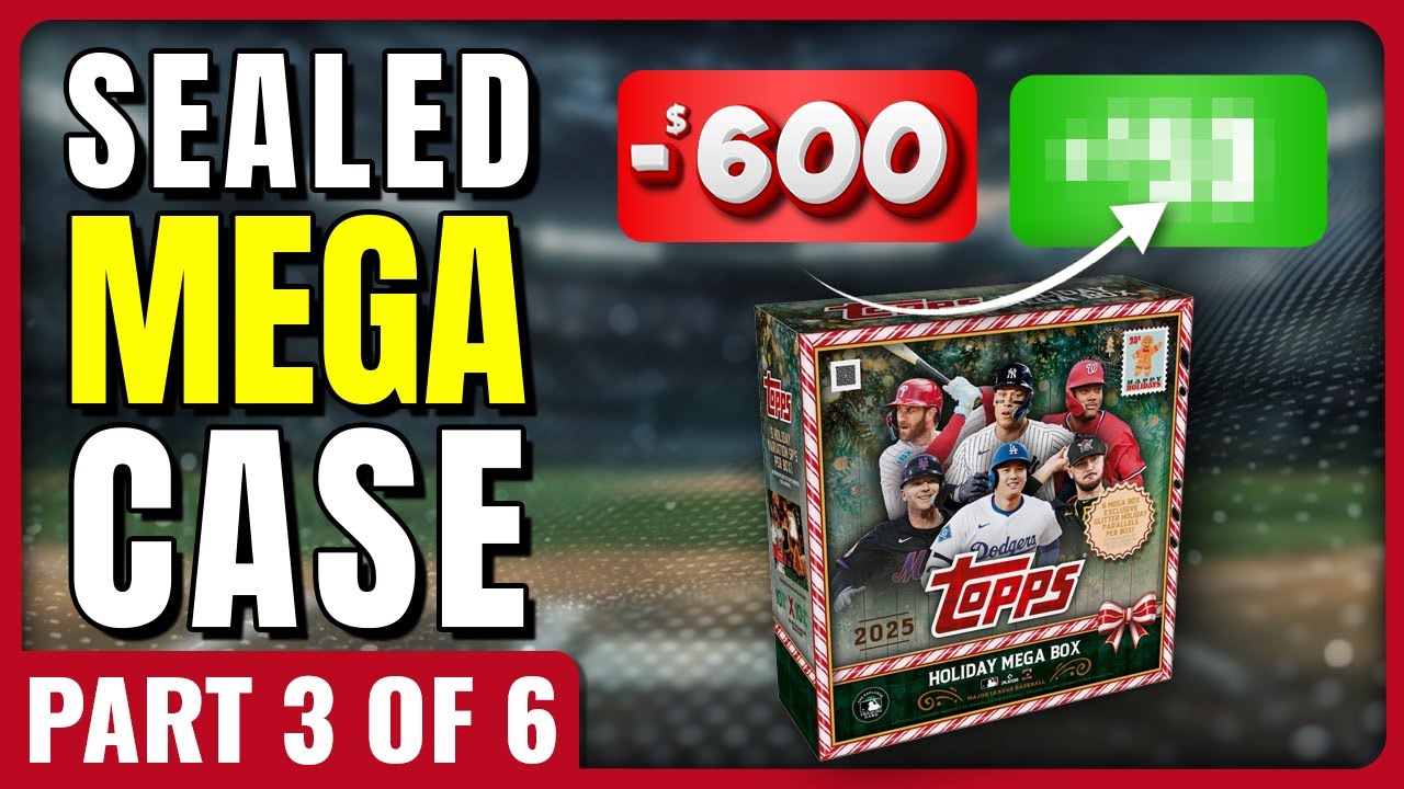 🚨 ПОЛНЫЙ КЕЙС-ПРОФИТ-ЧЕЛЛЕНДЖ🚨 МЕГАЗАПЕЧАТАННЫЙ КЕЙС TOPPS HOLIDAY 2025 ЧАСТЬ 3 ИЗ 6