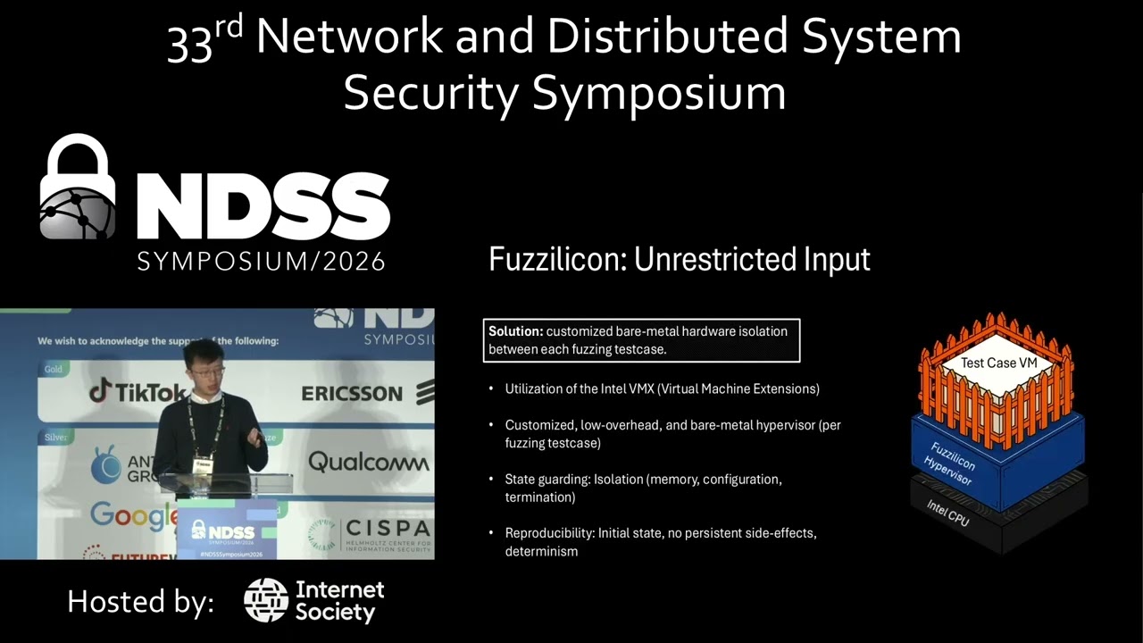 NDSS 2026 - Fuzzilicon: фаззер для процессоров x86, использующий микрокод, разработанный для пост...
