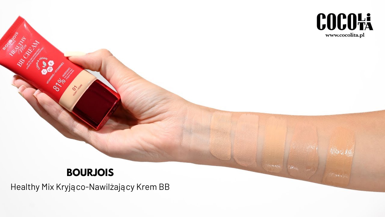 Bourjois Healthy Mix Kryjąco-Nawilżający Krem BB swatches | Cocolita