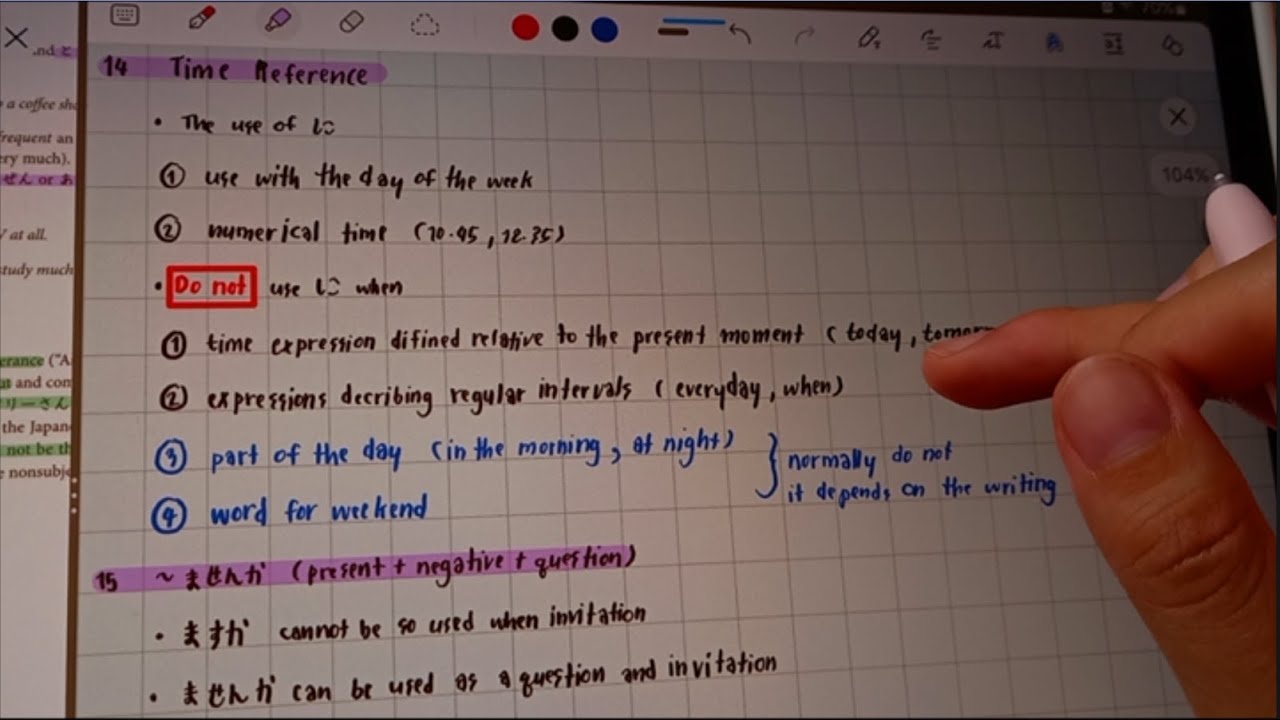 Note-taking on Samsung Tab S7 FE | android tablet | (real sound, no music)