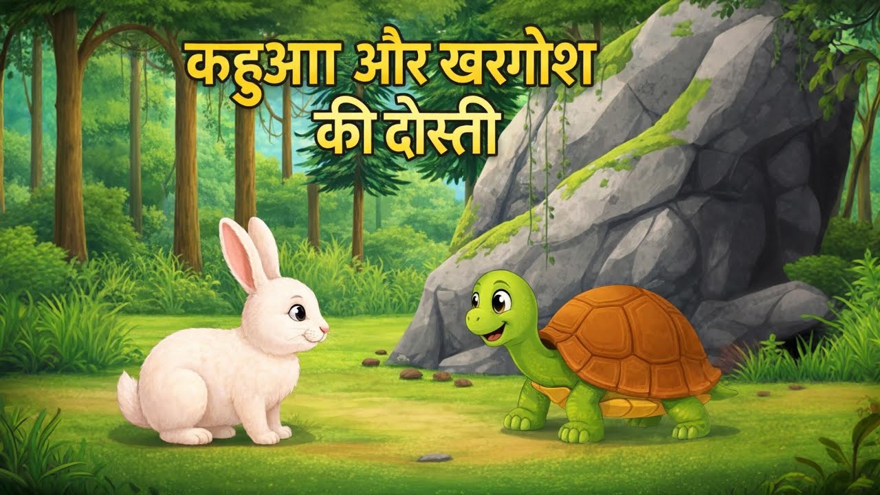 कछुआ और खरगोश की दोस्ती | moral stories| hindi kahani | animated 