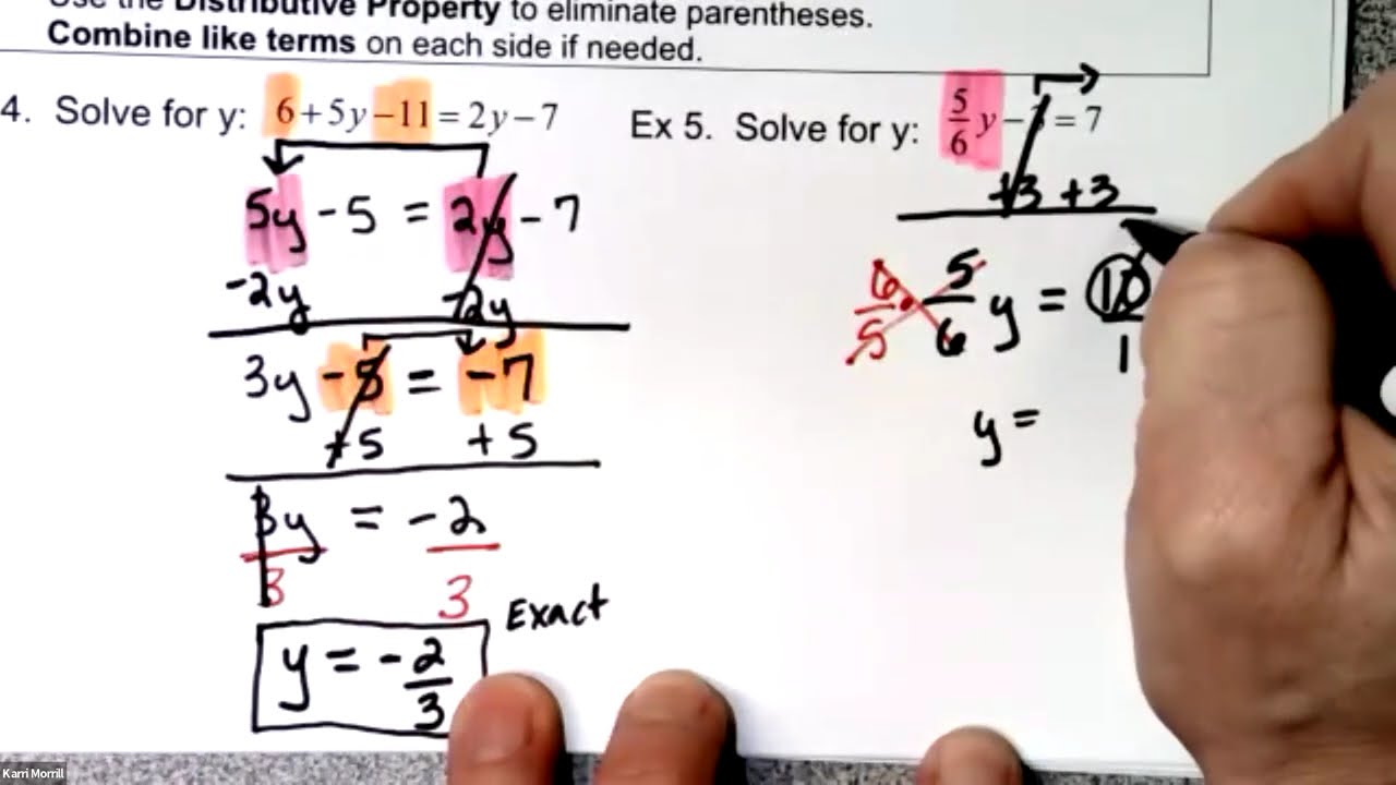 1.1 - Solving Equations (part 1)