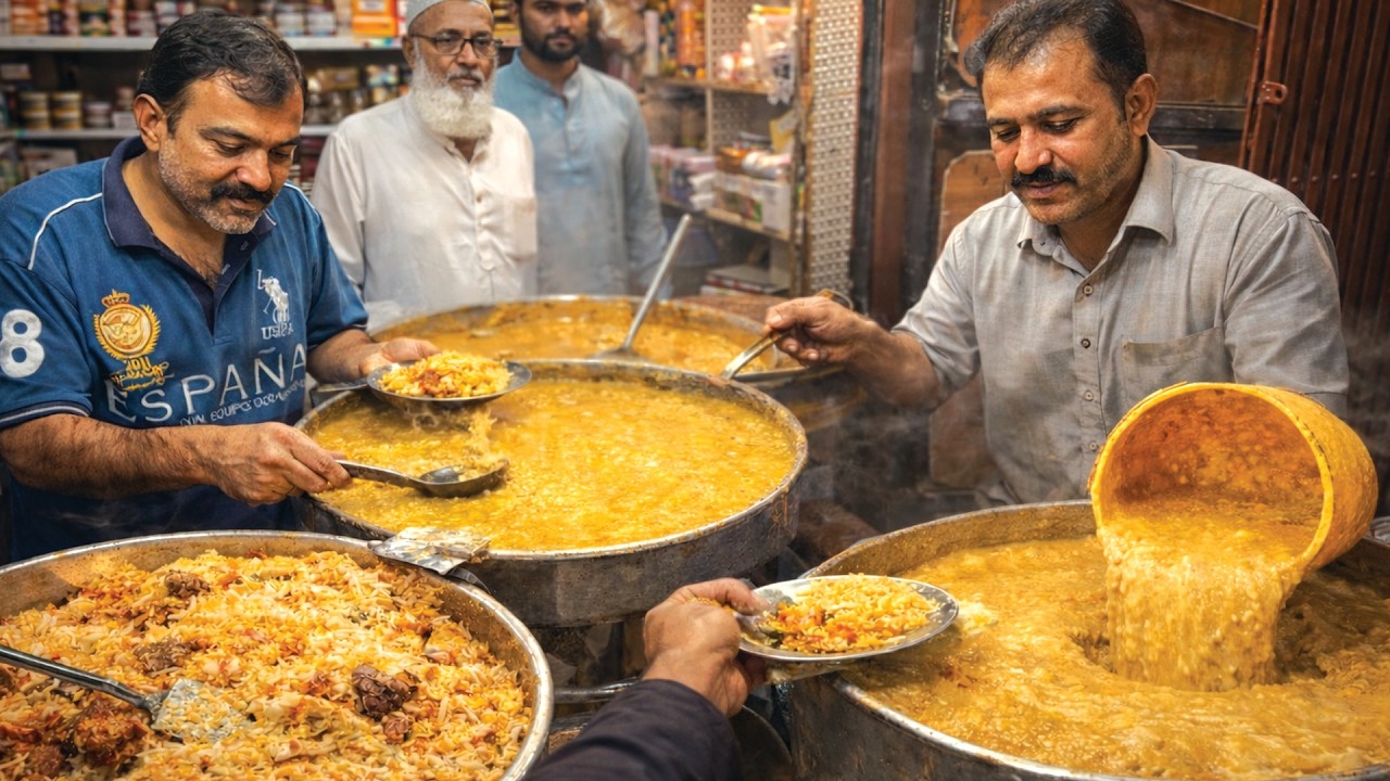 Beef Haleem Biryani | Karachi Street Food | Karachi Famous Degi Haleem Biryani.@Zaiqaholic