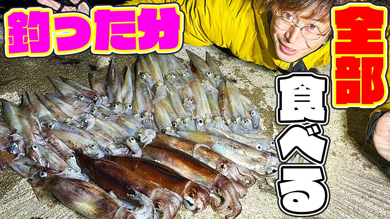 大量の高級なイカを捌いて色んな料理に舌鼓み！