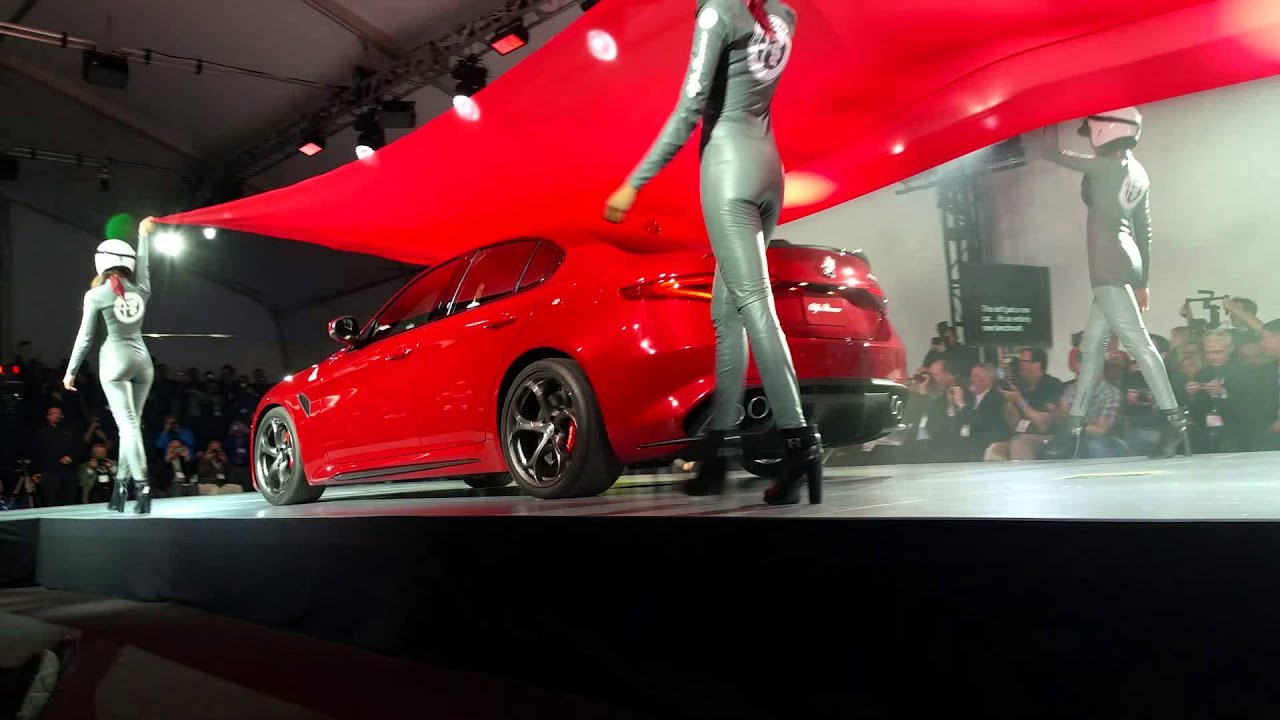 Alfa Romeo Giulia Quadrifoglio unveiling at the LA Auto Show