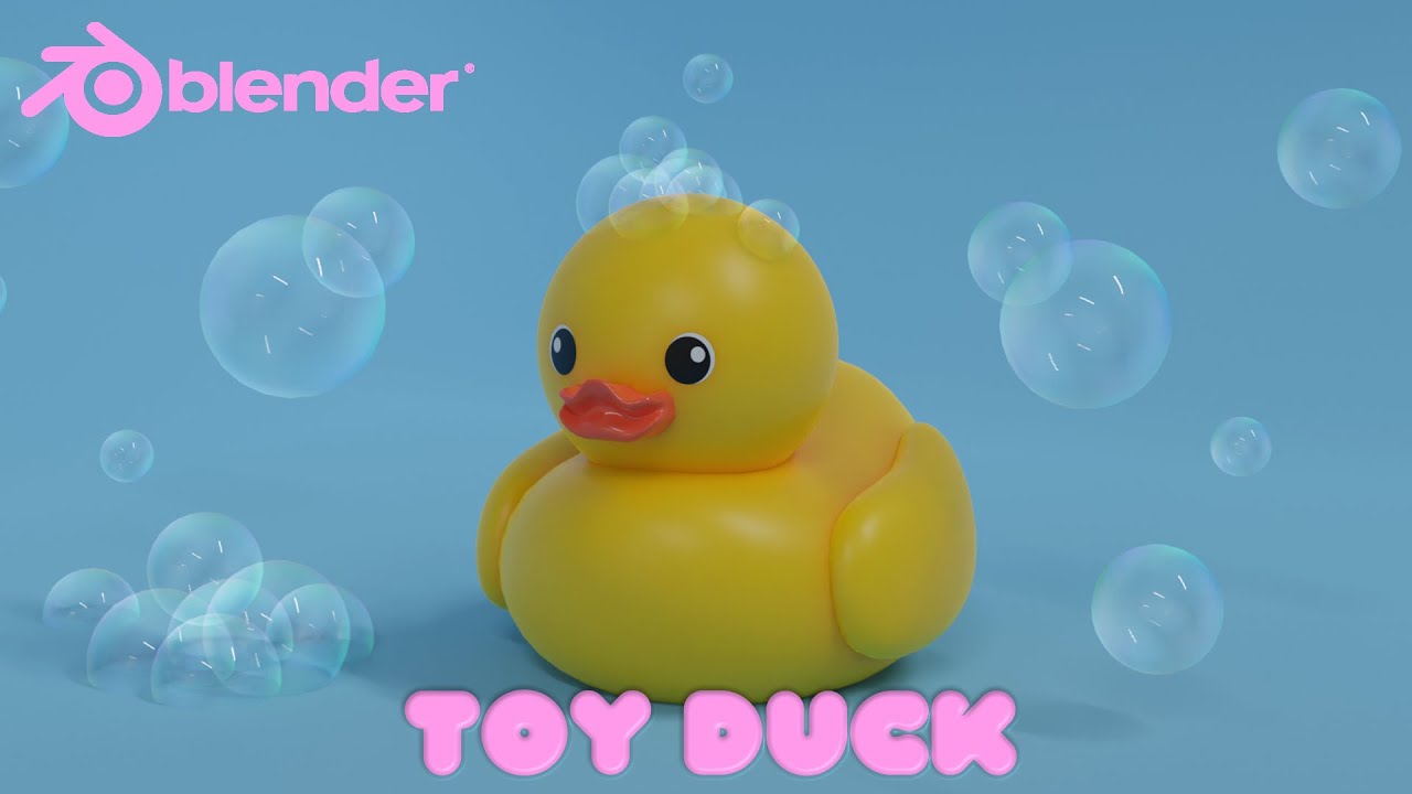 初心者向け【blender3.4】 ブレンダーで簡単に泡とあひるのおもちゃをモデリング　ショートカット字幕付き【Cycles】