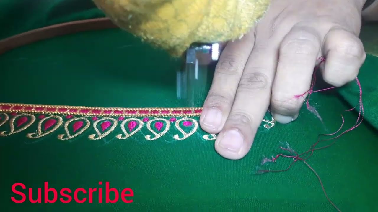 Embroidery design tutorial for begnners blouse mango design #zstarfashionembroiderydesigne#art #diy 